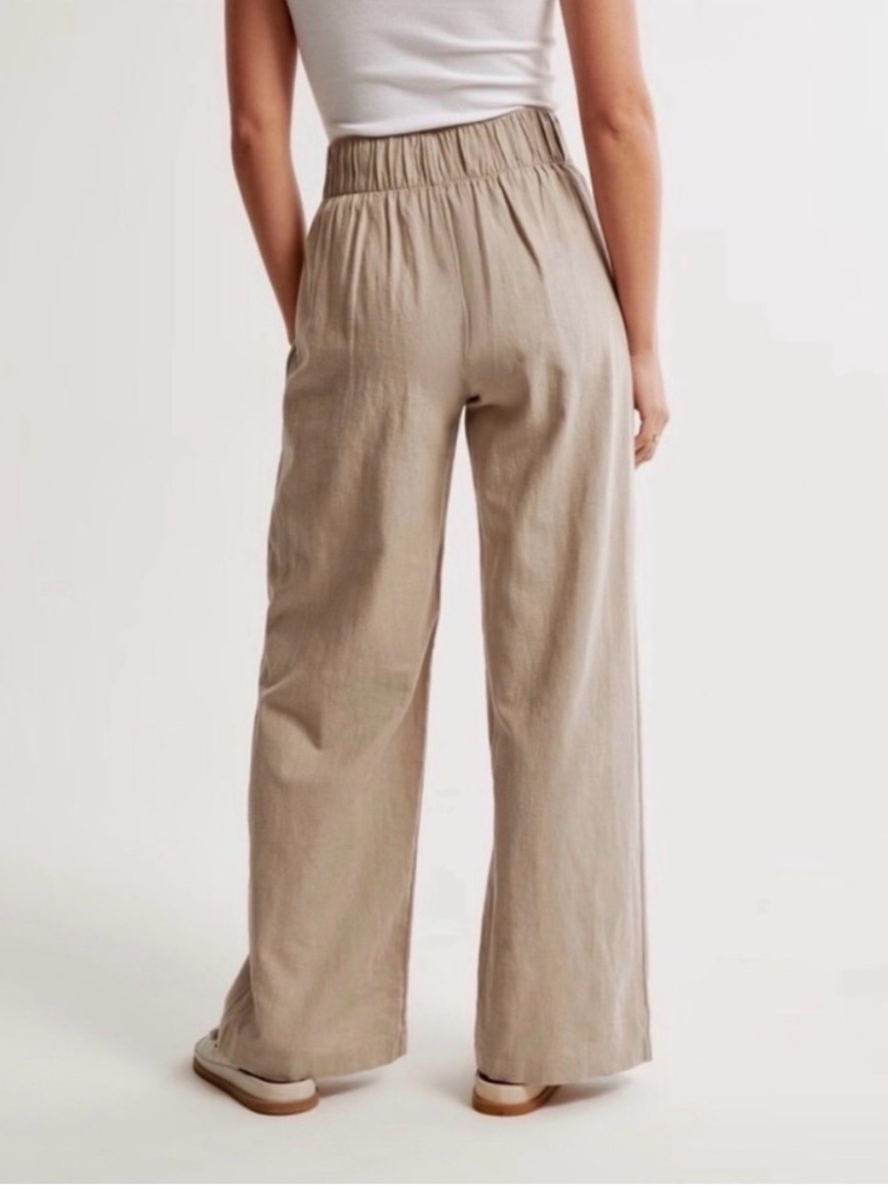 Abercrombie & Fitch Pull On Linen Pants Size XS - Picture 2 of 8